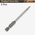 thumbnail image 3 of Uxcell 5pcs Punta de destornillador Torx T10 1/4" Vástago hexagonal 3" (75mm) Largo Magnético Sin Punta de Agujero 6 Puntos, 3 of 7