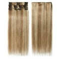 thumbnail image 2 of SEGO Ombre Clip in Human Hair Extensions Full Head Highlight Blonde 100% Real Remy Thick Hair Extensions Silky Straight Soft Hair, 2 of 5