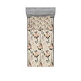 thumbnail image 2 of Modern Bedding Set with Sheet & Covers, French Eiffel Tower Shabby Form Style Garden Roses Butterfly Flowers Leaves Artwork, Printed Bedroom Decor 2 Shams, 4 Sizes, Multicolor, by Ambesonne, 2 of 3