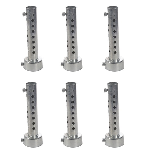 6X Silver Motorcycle Exhaust Can Muffler Insert Baffle DB 45mm X 140mm