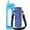 Blue, Black Waves, variant on 32 oz Glass Water Bottle with Time Marker Reminder + Carrier - Reusable, Wide Mouth, Leakproof, Glass Drinking Bottle, BPA Free, Motivational Water Bottles (Blue, Black Waves Carrier)