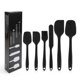 thumbnail image 1 of 2026 Kitchen Silicone Spatula Maryse And Spatula Spoon Silicone Utensils (Set Of 6, Black), 1 of 5