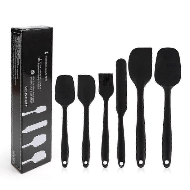 2026 Kitchen Silicone Spatula Maryse And Spatula Spoon Silicone Utensils (Set Of 6, Black)