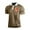 Khaki, variant on Yiaimeir Men's Three Button Printed Lapel Short Sleeve T-Shirt Top Streetwear,Size M-3XL