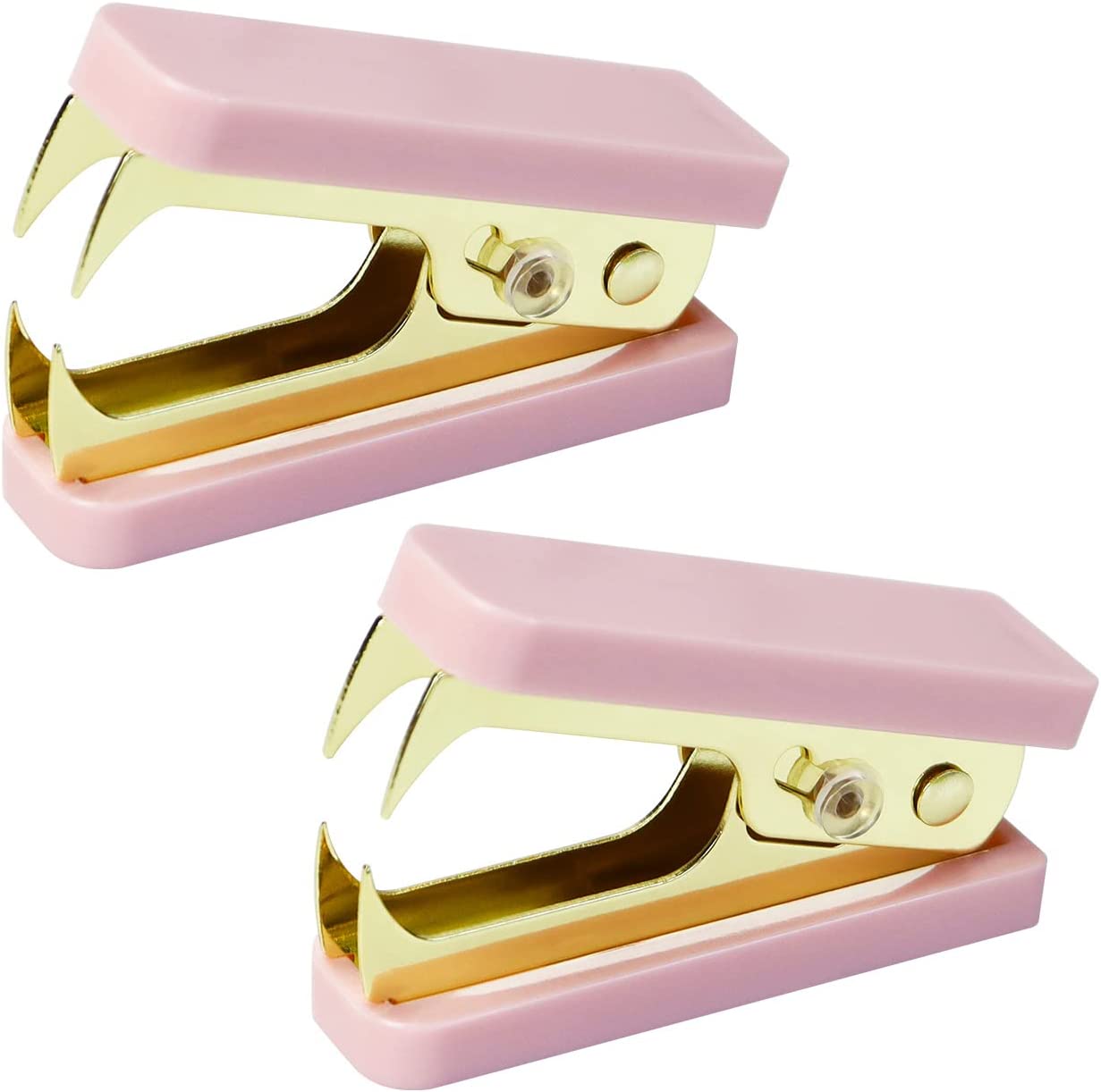 Staple Remover Pink Gold Tone, Professional Stapler Remover Tool with