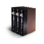 Bellagio-Italia 3-Pack Brown DVD Media Storage Binders