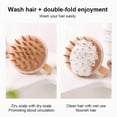 thumbnail image 3 of Cepillo de masaje para cabello con base de silicona suave - ideal para uso en seco o mojado, ayuda a estimular el cuero cabelludo y reduce la estática. Diseño ergonómico en color azul., 3 of 6