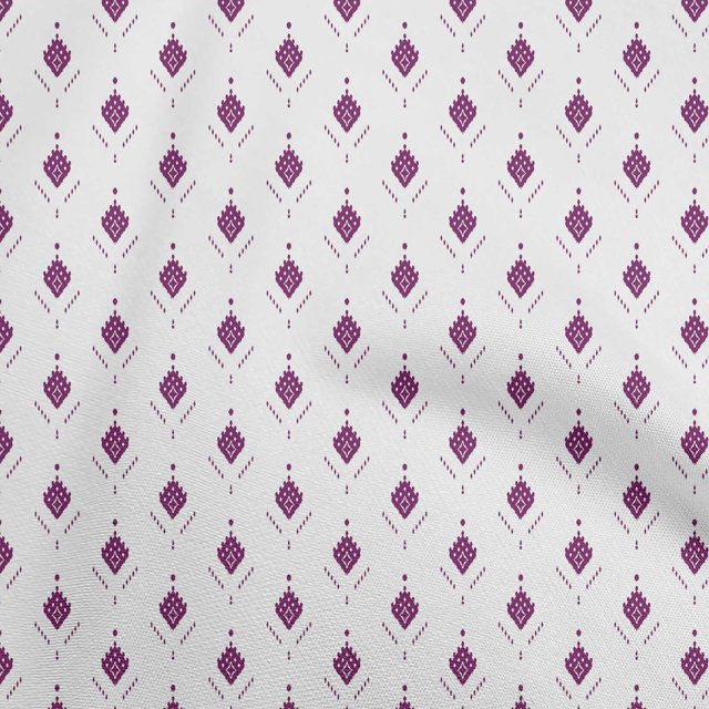 oneOone Velvet Purple Fabric Asian Ikat Craft Projects Decor Fabric Printed by The Yard 58 Inch Wide