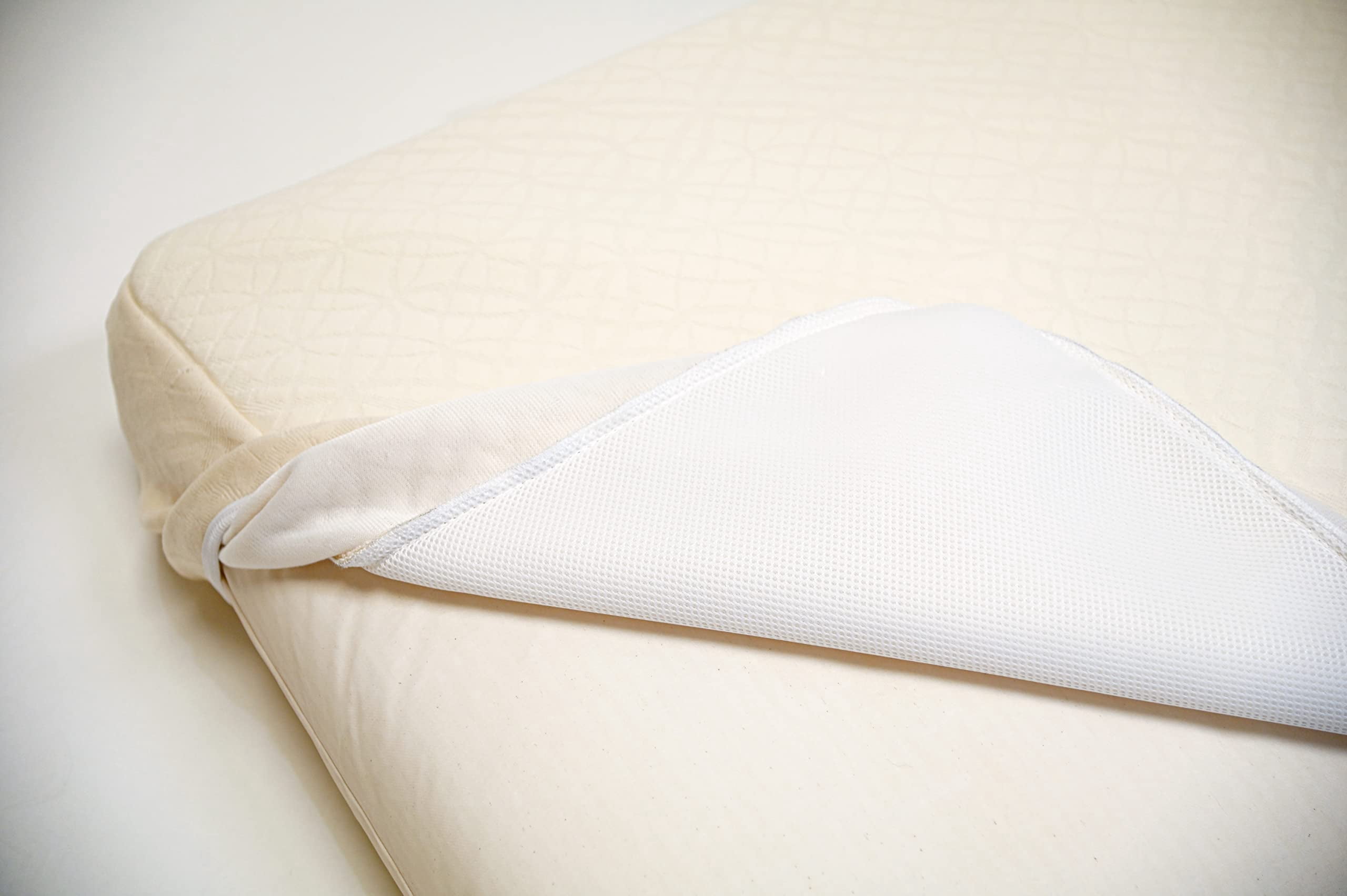 Naturepedic Organic 2-Stage Baby Crib Mattress - Lightweight Infant & Toddler Bed - Ultra Breathable Waterproof Pad - Standard Size