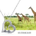 thumbnail image 6 of TANGPOET Heart Animal Necklaces 925 Sterling Silver Necklaces Giraffe Pendant Birthday Mothers Day Anniversary Gifts for Women Mom Grandmother, 6 of 7