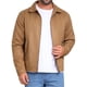 thumbnail image 1 of CHAQUETA CASUAL PARA HOMBRE INSPIRE CHIC, CON COLLAR Y CREMALLERA, ROPA DE EXTERIOR, CHAQUETA DE ANTE VINTAGE, TAMAÑO S, COLOR CAQUI, 1 of 6
