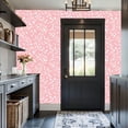 thumbnail image 3 of Peel and Stick Wallpaper Delicate White Floral Soft Pink Wall Mural 17.7in x 9.8ft Self Adhesive Removable Wall Paper Renter Friendly Wallpaper for Nursery Bedroom Cabinets, 3 of 8