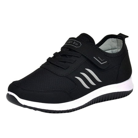 

iOPQO Men s casual shoes Fashion Couple Men s Outdoor Lace-Up Soft Bottom Sports Shoes Lazy Sneakers jianbu couple men s lace-up Black 41