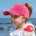 thumbnail image 2 of RTKFRFLM Girls Ponytail Baseball Cap Criss-Cross High Bun Summer Sun Hat Hot Pink One Size, 2 of 5