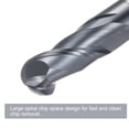 thumbnail image 4 of Uxcell Ball Nose End Mill 3/16" Radius 3/8" Shank Solid Carbide AlTiN Coated Upcut Spiral 2 Flutes, 4 of 6