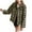 Khaki, variant on Women Plaid Shacket Casual Long Sleeve Loose Jacket Full Zip Up Lapel Lightweight Coat Fall Winter Warm Outerwear with Pocket