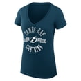 thumbnail image 2 of Women's G-III 4Her by Carl Banks Navy Tampa Bay Lightning Super-Slim Fit Lightweight City Graphic V-Neck T-Shirt, 2 of 3
