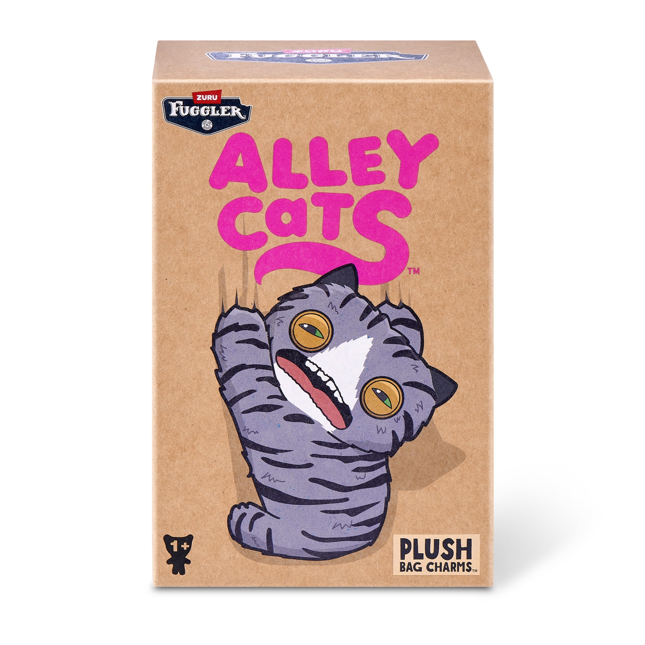 Fuggler Alley Cat KeyRing 5 Inch Plush Collectible by ZURU Funny Ugly Monster Featuring Mischievous Alley Cat Design, Signature Teeth, and Clip-On Keychain for Keys and Backpacks