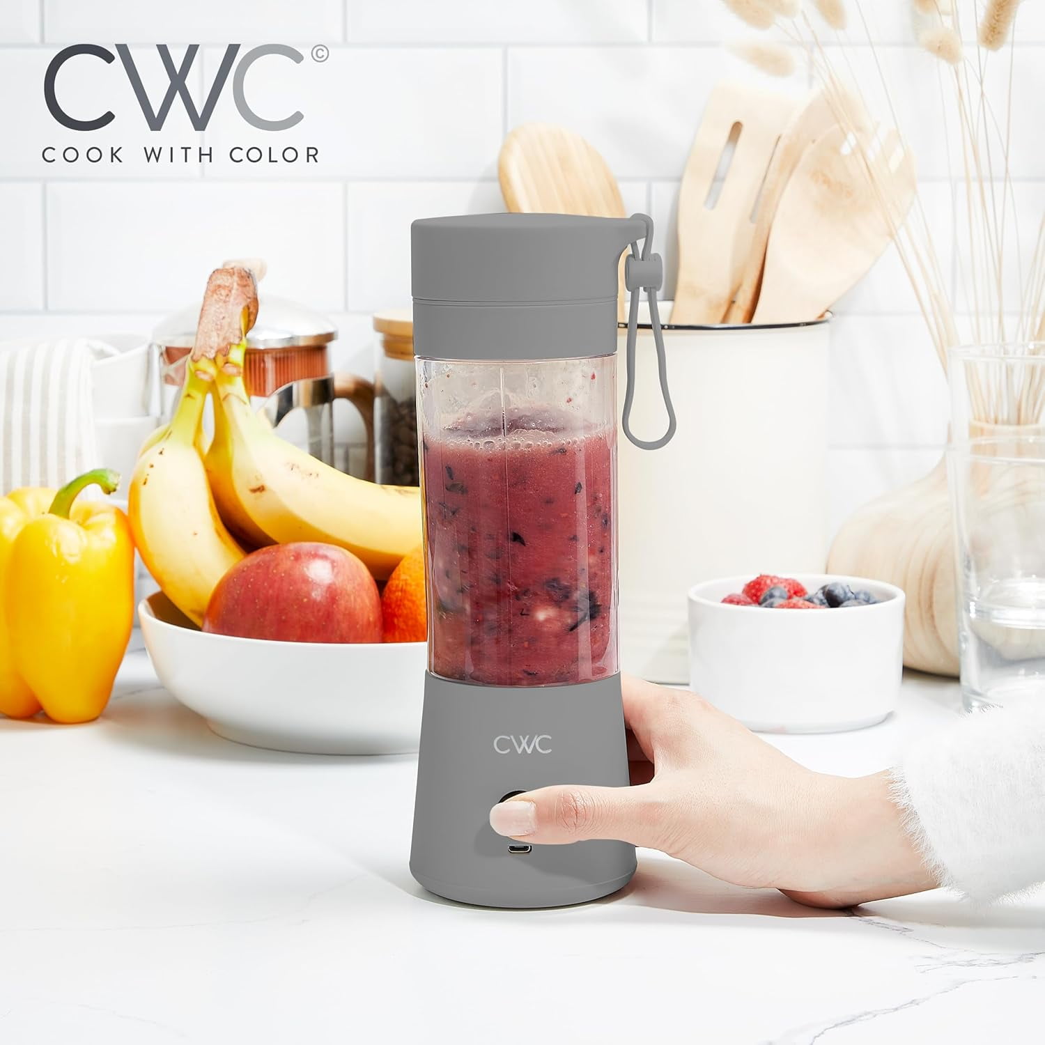 CWC Kitchen Blend Mixer, Mini Portable Blender, 250W Power, 12oz