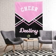 thumbnail image 3 of Cheerleader Cheer Print Personalized Blanket with Name Soft Fleece Throw Blankets for Women Men Birthday Wedding Gift 60X80 inch, 3 of 5