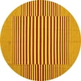 thumbnail image 1 of Ahgly Company Indoor Round Abstract Yellow Contemporary Area Rugs, 5' Round, 1 of 4