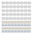 thumbnail image 1 of 40pcs Steel Mirror Screws Decorative Caps Cover Nails Kitchen Ceiling Hardware for Bathroom Kitchen Ceiling Arts Craft rose gold, 1 of 4