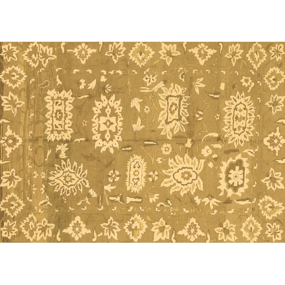 Ahgly Company Indoor Rectangle Abstract Brown Modern Area Rugs, 2' x 3'