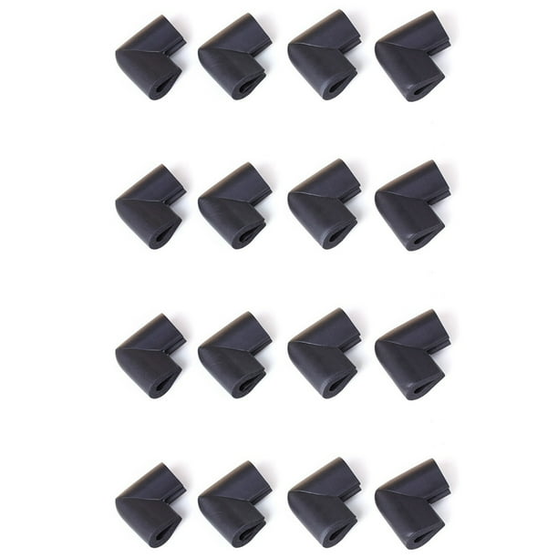 16Pcs Esquina de Parachoques Protectores para Borde Table Seguridad de Bebes Negro