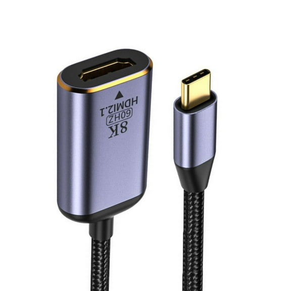FVH USB4 USB-C Type-C Source to Female HDMI 2.1 Cable Display 8K 60HZ UHD 4K HDMI Male Monitor