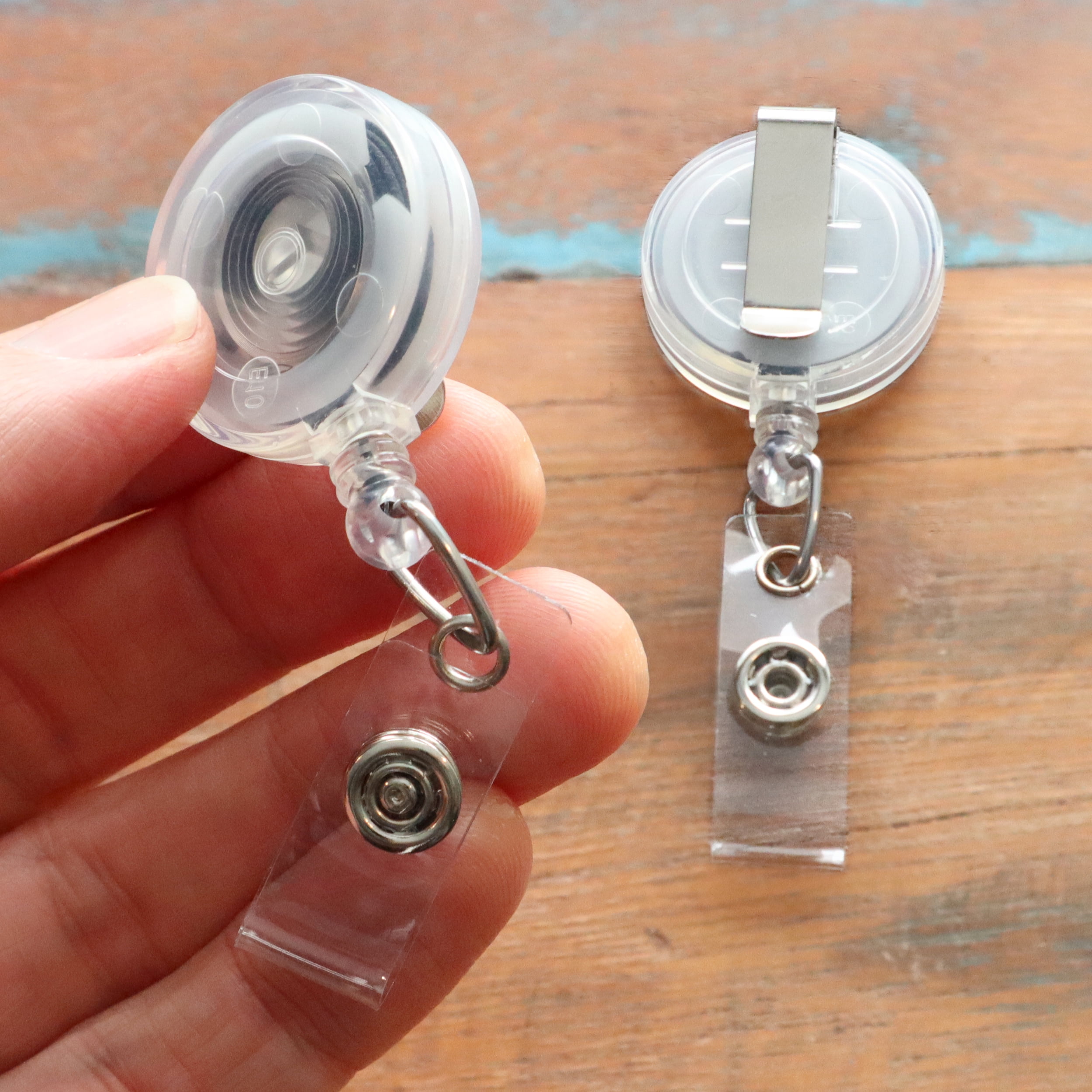 100 Pack - Premium Retractable ID & Key-Card Badge Reels with Secure Metal Belt Clip and 34” Pull by Specialist ID