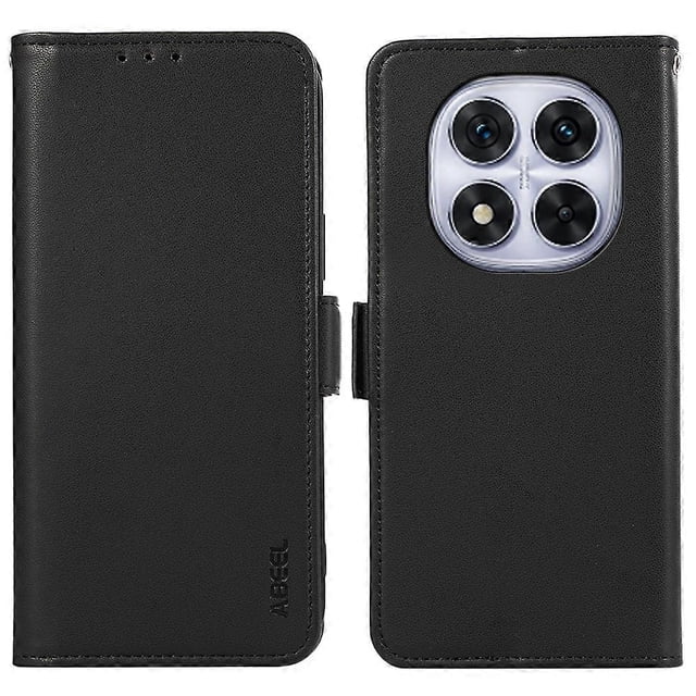 ABEEL For Xiaomi Redmi Note 14 Pro 4G Case Leather Phone Cover with RFID Blocking Wallet - Black