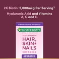 thumbnail image 6 of Nature's Bounty Optimal Solutions Advanced Hair, Skin and Nail Biotin & Vitamins A, C, & E Softgels, 150 Count, 6 of 9