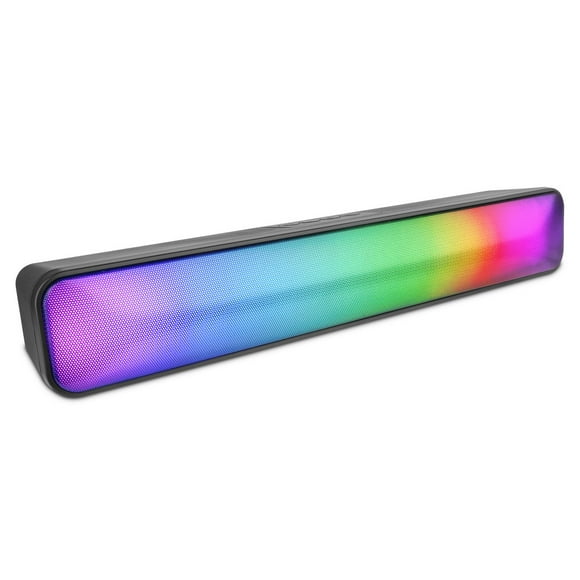 Barra DE sonido Getttech GUS-MSRBT-01 Inalambrica con microfono integrado altavoces RMS DE 3W iluminación RGB interfaces Bluetooth AUX 3.5mm USB 2.0 y tarjeta TF manos libres