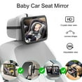 thumbnail image 3 of Marretoo Baby Car Mirror with Wide Clear View, Shatterproof Car Seat Mirror for Infant Newborn Baby Kids in Rear Facing Backseat, Black, 3 of 9