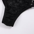 thumbnail image 4 of Ring Sleepwear Steel Underwear Pajamas Fashion Lace Garter Bra & Brief Sets, L, Black, 4 of 7