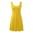 thumbnail image 5 of Women's Summer Sleeveless Scoop Neck Swing Tank Dress - Casual Beach/Party - S-XL Sizes, 5 of 6