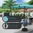 thumbnail image 2 of Simple Deluxe 9" Patio Umbrella Outdoor Table Market Yard Umbrella with Push Button, 2 of 7
