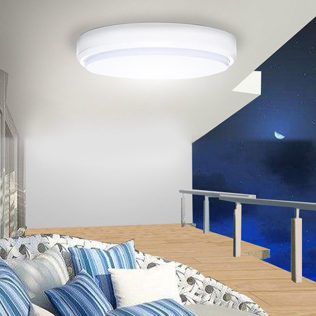 IP65 impermeable a prueba de polvo LED lámpara de techo iluminación interior Control de conmutación redonda 220V