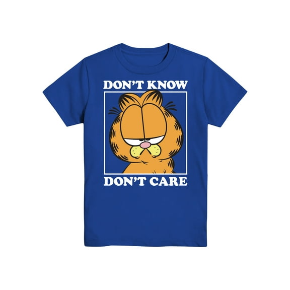 Paramount Boys Garfield Dont Care Again, Crew Neck, Short Sleeve, Graphic T-Shirt, Sizes 4-18