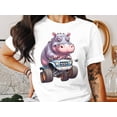 thumbnail image 2 of Funny Hippo Driving Monster Truck Gift for Men Women Kids T-Shirt Cute Hippo Monster Truck Birthday Holiday Presents Tshirt, 2 of 10