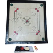 Classic Carrom Board Set with Coins and Striker Carrom Board International Carrom Federation