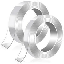 AOWOO 2 Pack Double Sided Tape Heavy Duty (19.7FT), Multipurpose Removable Mounting Tape Reusable Strong Sticky Tape Poster Carpet Tape for Home, Office, Kitchen