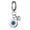 Blue Evil Eye, variant on Gothic Evil Eye Keychain, Realistic 3D Eyeball Charm Key Ring, Creepy Horror Keychain Accessory for Halloween, Punk, Emo Style, Everyday Use
