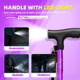thumbnail image 3 of BigAlex Folding Cane with LED Light, Pivoting Quad Base, Adjustable Lightweight Walking Cane with Carrying Bag for Seniors, Men and Women, 3 of 8