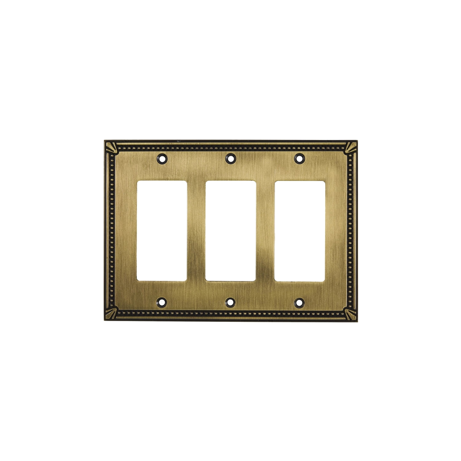 Rok Hardware Traditional Decora Rocker GFCI Switch Plate 3 Gang Antique ...