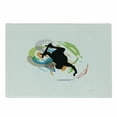 thumbnail image 1 of Youth Cutting Board, Skateboarder Teenager Tumbling over on a Colorful Backdrop with Grunge Effect, Decorative Tempered Glass Cutting and Serving Board, Small Size, Multicolor, by Ambesonne, 1 of 1
