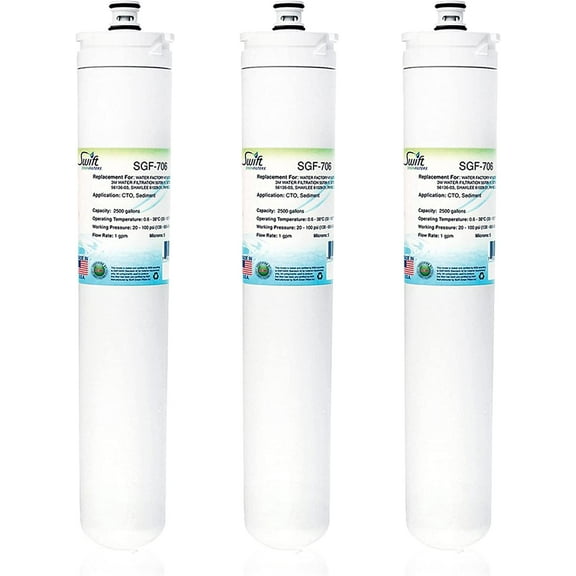 Swift Green Filters SGF-706 Compatible for 47-55706G2,47-55709CM,55706-11,61029-31,PSQC-3 Commercial Water Filter (3 Pack),Made in USA