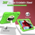 thumbnail image 7 of BMOUO Case for iPad 11th Generation (A16) 11 Inch 2025 / iPad 10th Generation 10.9" 2022 Protective Case with Screen Protector 360°Rotating Stand and Hand / Shoulder Strap, Green, 7 of 7