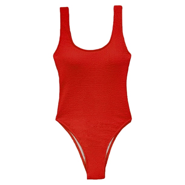 Trajes de baño de para mujer Traje de baño sin espalda sin mangas para mujer Rojo Zulema Traje de baño