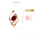 thumbnail image 3 of ANGARA Lab Grown Shell Style Oval Ruby and Lab Diamond Pendant for Women in 14K Rose Gold (Size-4x3mm) | July Birthstone, Birthday, Anniversary, Jewelry Gift for Women | Lab-Grown Ruby Necklace, 3 of 7